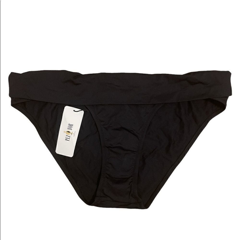 Pez D'Or Black Hipster Swim Bikini Bottom XL